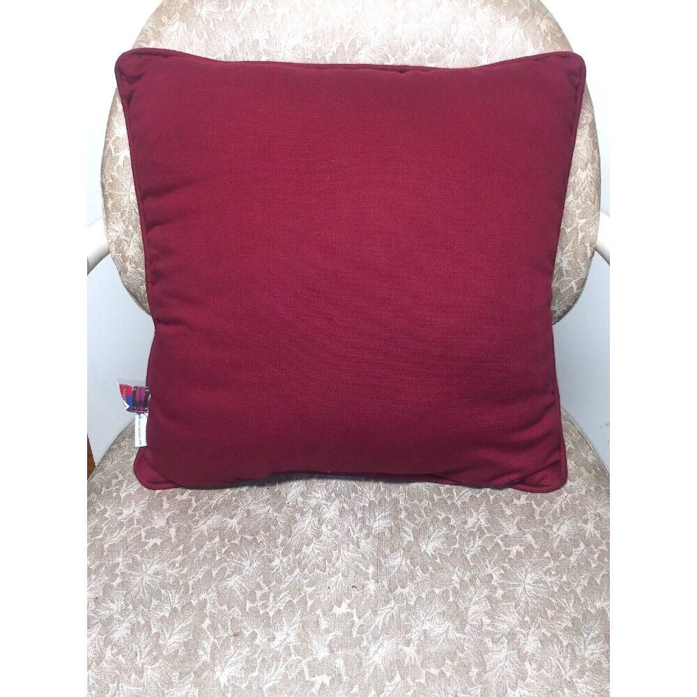 Vtg Riverdale Throw Pillow PATRIOTIC LAND-OF-THE-FREE Tapestry RARE HTF pretty - Picture 5 of 7